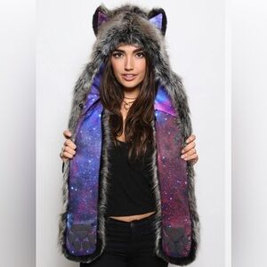 Blackmilk Clothing x Spirit Hoods Galaxy Gray Wolf